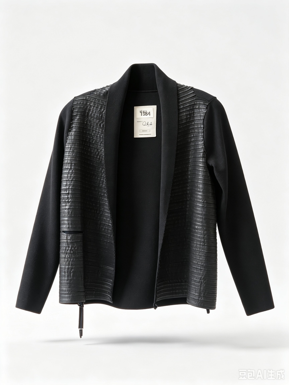 ANNETTE GORTZ black leather cardigan